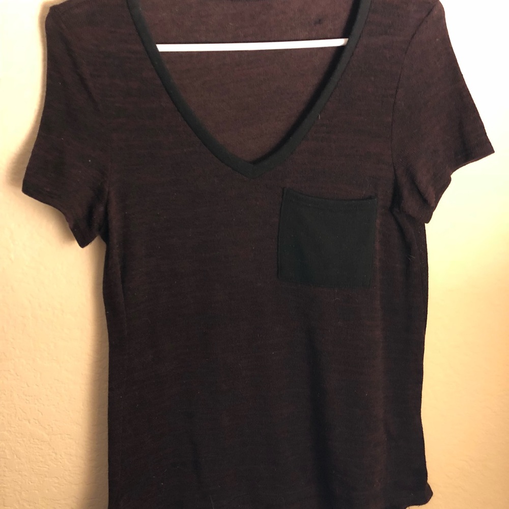 Burgundy tee